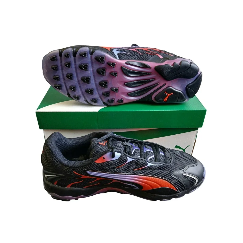 Puma Inhale Mens Sneakers Black Red Purple Flame Low Top 401560-02 Size 9.5 NEW